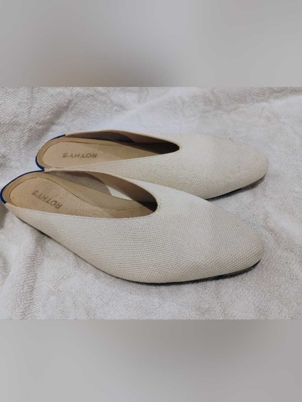 Rothy's The Almond Demi Mule Vanilla Bean Flats Women's Size 11